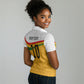 Custom Ghana Football Women Polo Shirt Abstract Flag and Kente Pattern