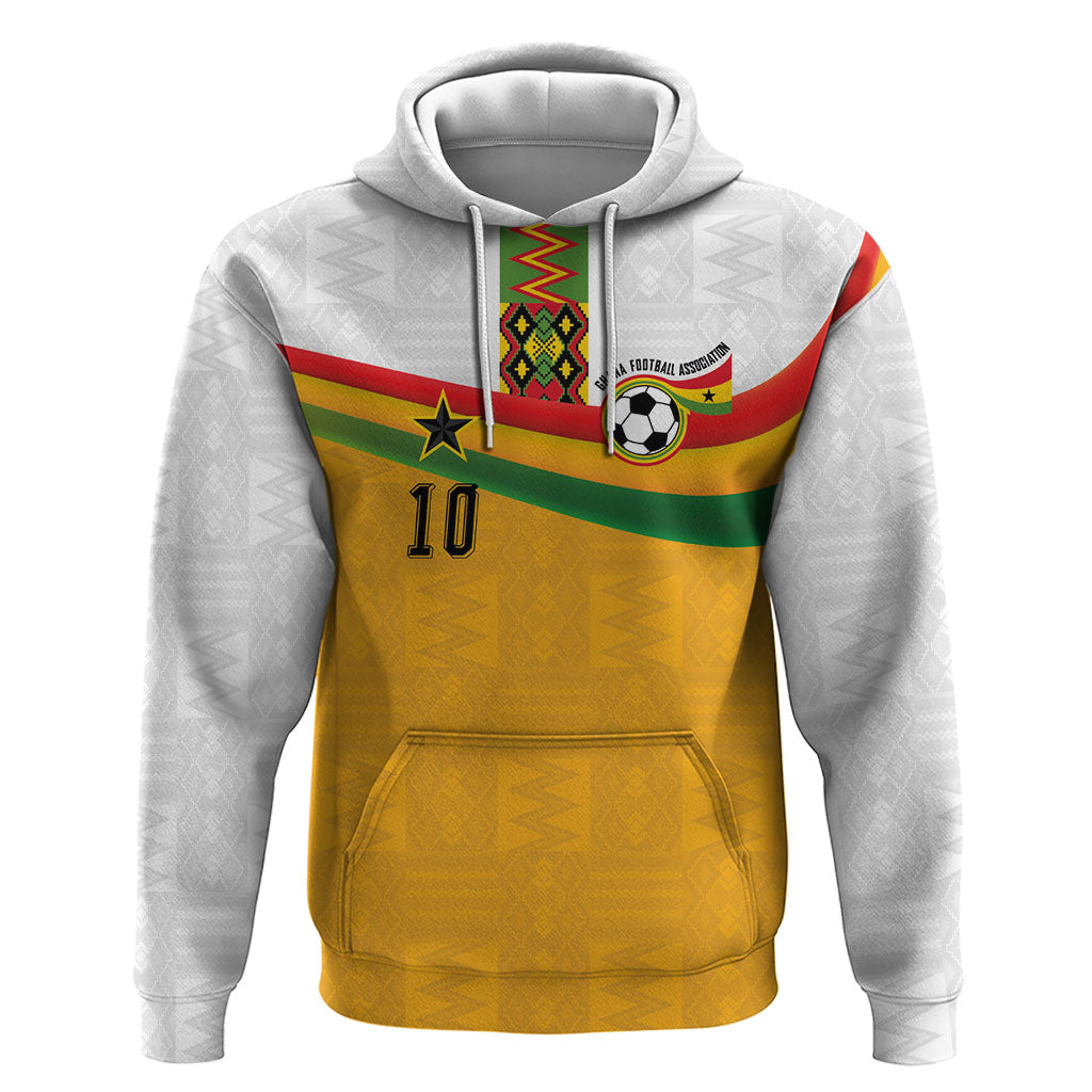Custom Ghana Football Zip Hoodie Abstract Flag and Kente Pattern