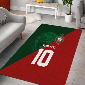 Custom Moroccan Football Area Rug Go Glory-The Atlas Lions - African Pride