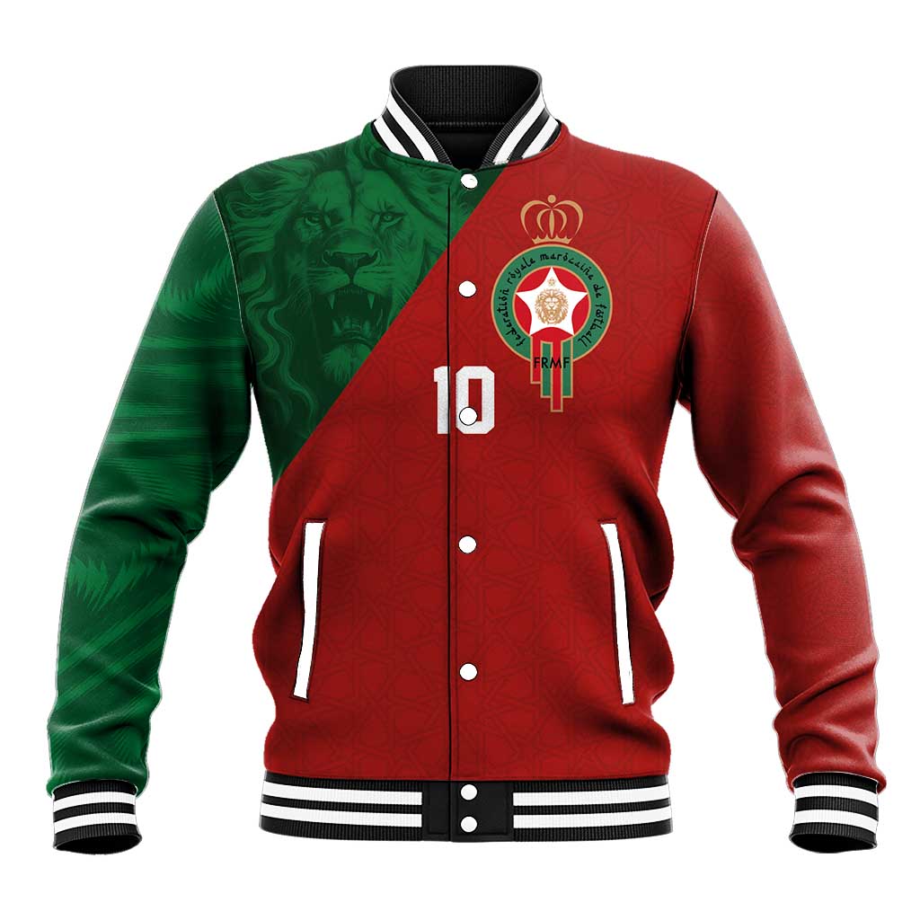 Custom Moroccan Football Baseball Jacket Go Glory-The Atlas Lions - African Pride