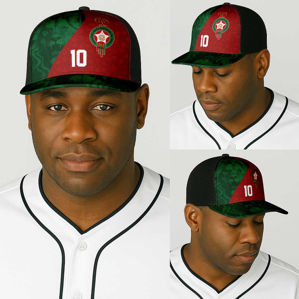 Custom Moroccan Football Baseball Net Cap Go Glory-The Atlas Lions - African Pride