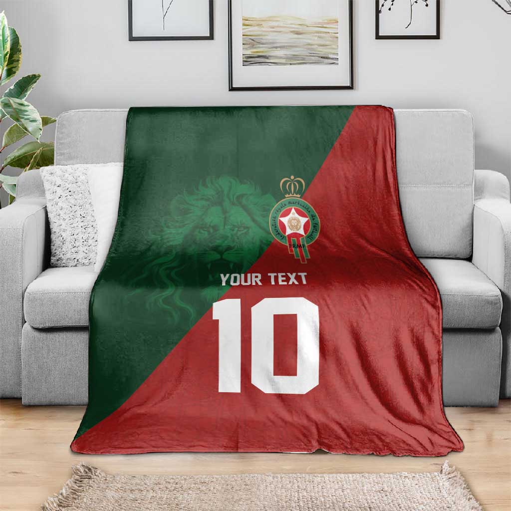 Custom Moroccan Football Blanket Go Glory-The Atlas Lions - African Pride