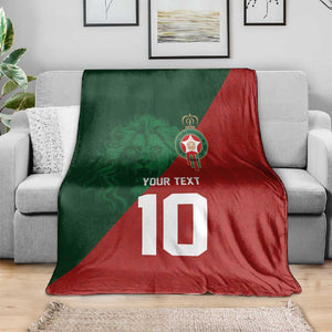 Custom Moroccan Football Blanket Go Glory-The Atlas Lions - African Pride