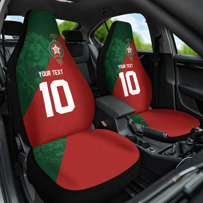 Custom Moroccan Football Car Seat Cover Go Glory-The Atlas Lions - African Pride