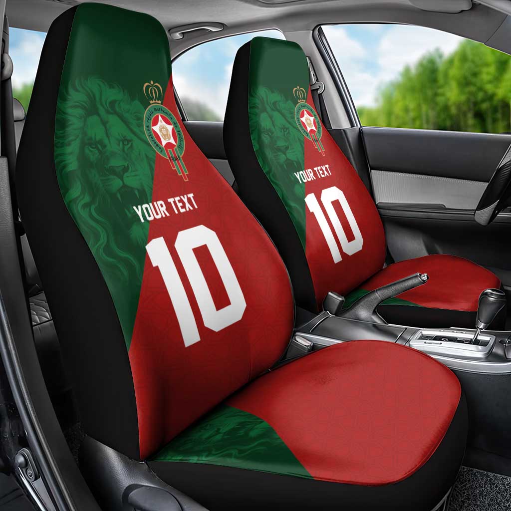 Custom Moroccan Football Car Seat Cover Go Glory-The Atlas Lions - African Pride