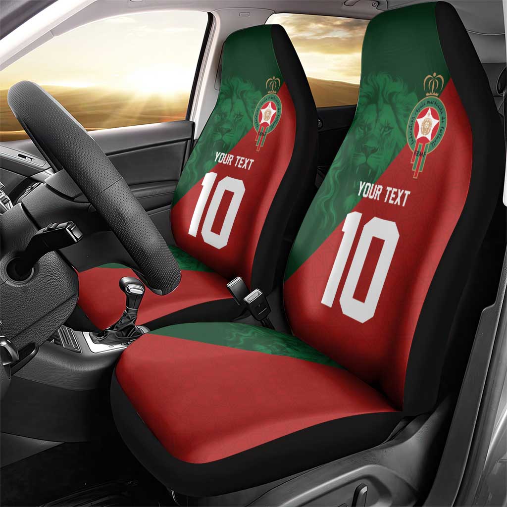 Custom Moroccan Football Car Seat Cover Go Glory-The Atlas Lions - African Pride