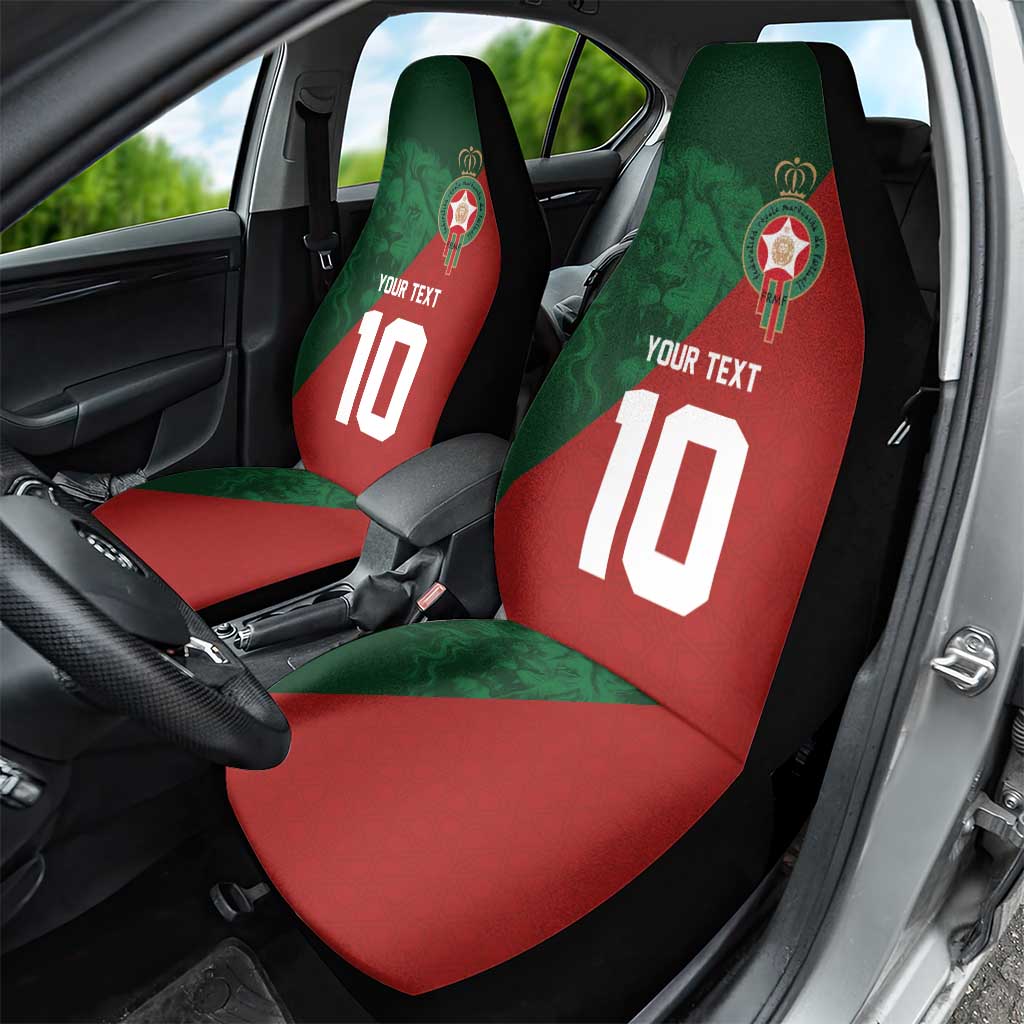 Custom Moroccan Football Car Seat Cover Go Glory-The Atlas Lions - African Pride