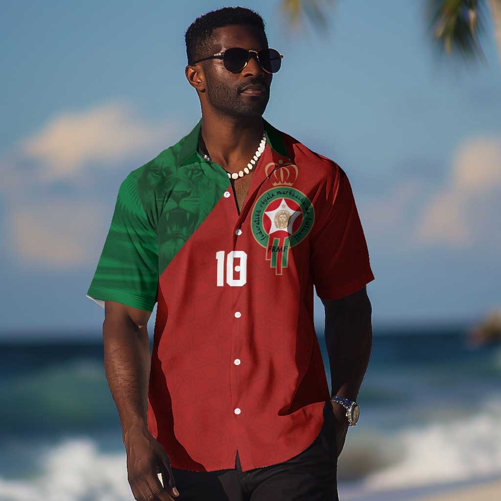 Custom Moroccan Football Hawaiian Shirt Go Glory-The Atlas Lions LT03