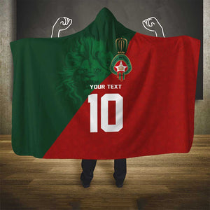 Custom Moroccan Football Hooded Blanket Go Glory-The Atlas Lions - African Pride