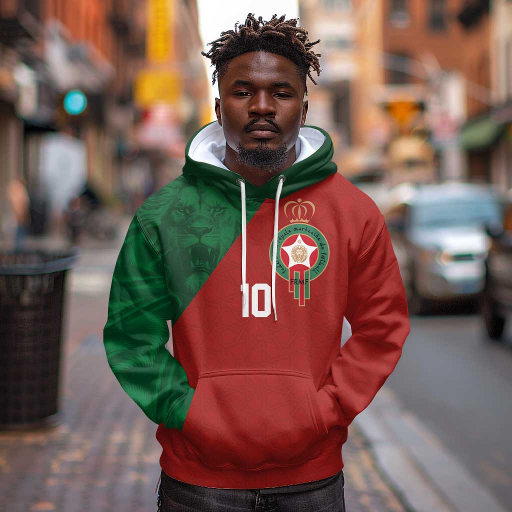 Custom Moroccan Football Hoodie Go Glory-The Atlas Lions - African Pride