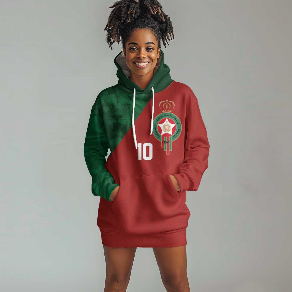 Custom Moroccan Football Hoodie Dress Go Glory-The Atlas Lions - African Pride