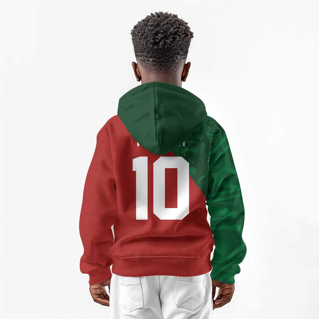 Custom Moroccan Football Kid Hoodie Go Glory-The Atlas Lions - African Pride