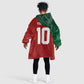 Custom Moroccan Football Kid Wearable Blanket Hoodie Go Glory-The Atlas Lions - African Pride