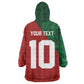 Custom Moroccan Football Kid Wearable Blanket Hoodie Go Glory-The Atlas Lions - African Pride
