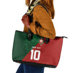 Custom Moroccan Football Leather Tote Bag Go Glory-The Atlas Lions - African Pride