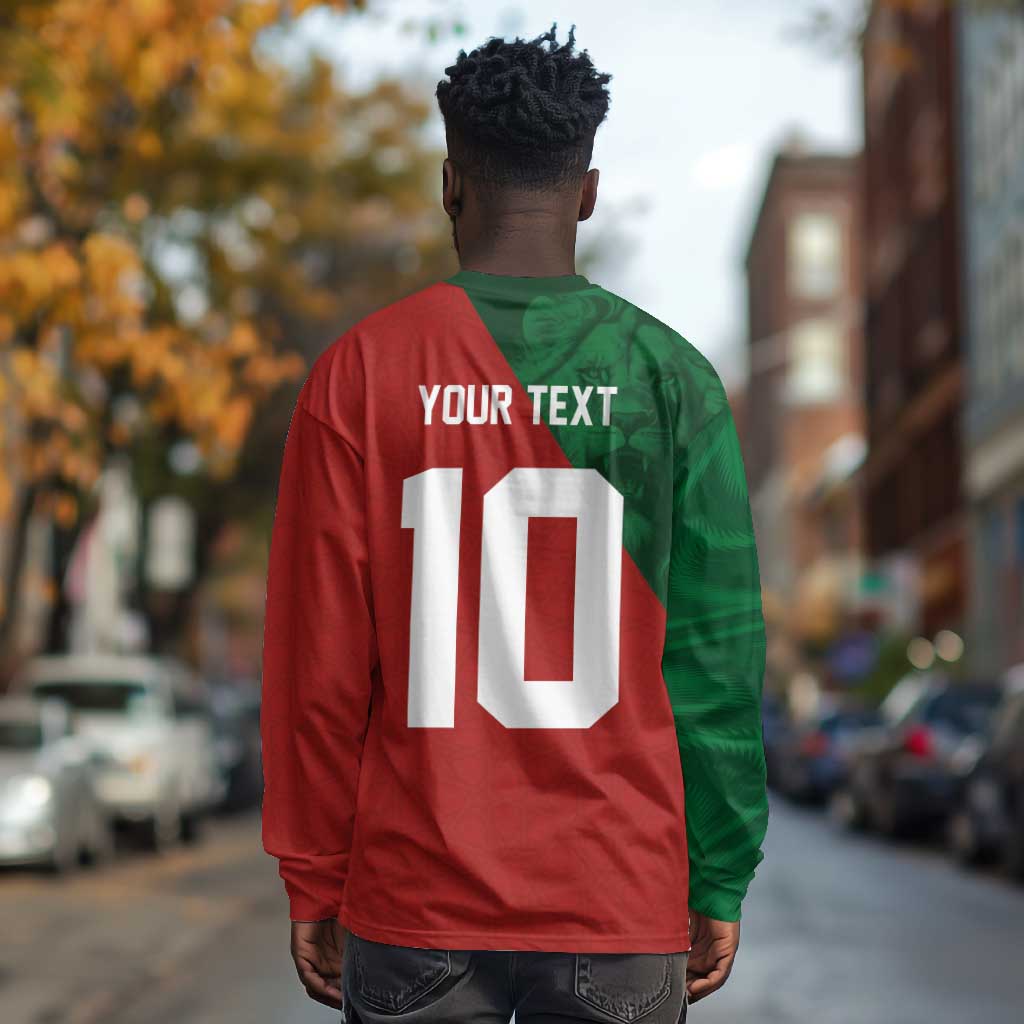 Custom Moroccan Football Long Sleeve Shirt Go Glory-The Atlas Lions - African Pride