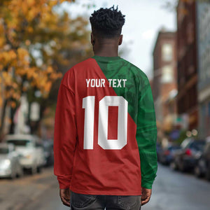 Custom Moroccan Football Long Sleeve Shirt Go Glory-The Atlas Lions - African Pride