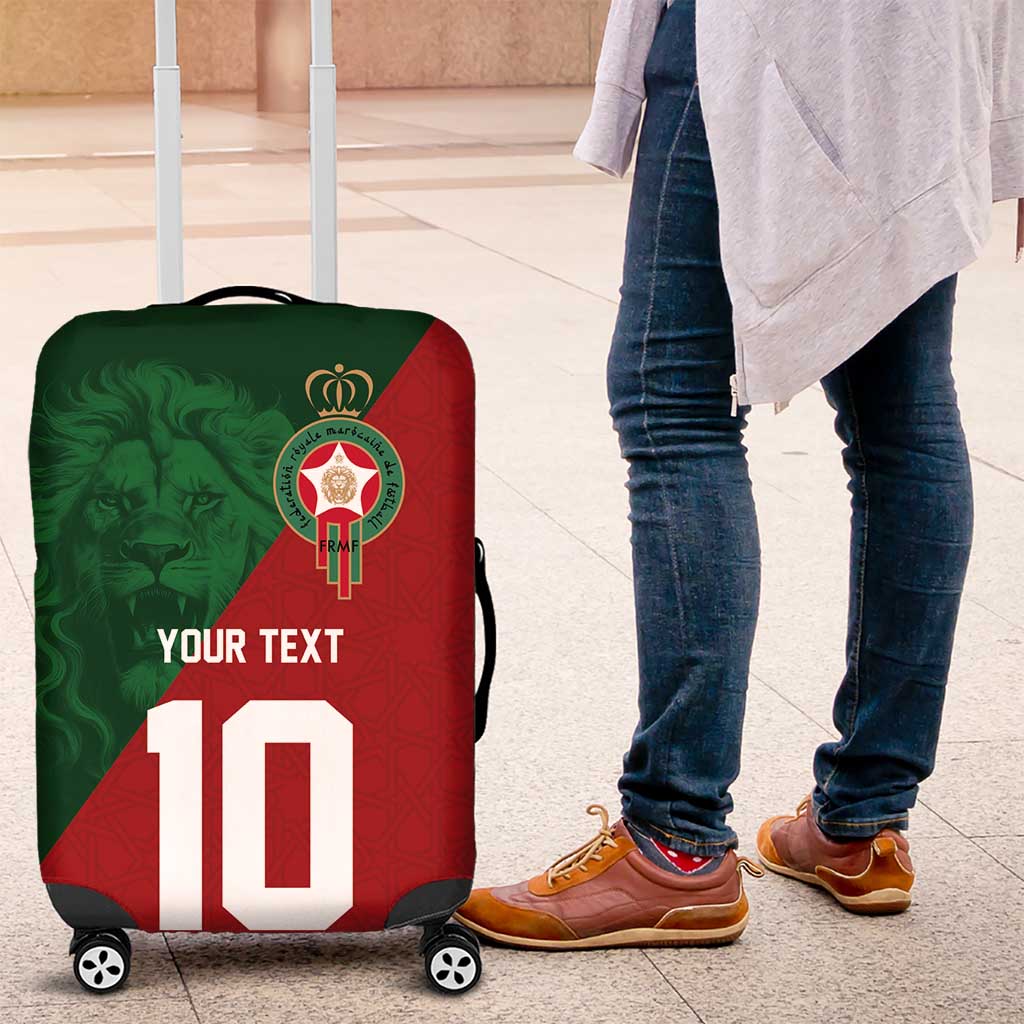 Custom Moroccan Football Luggage Cover Go Glory-The Atlas Lions - African Pride