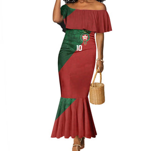 Custom Moroccan Football Mermaid Dress Go Glory-The Atlas Lions - African Pride