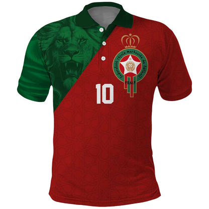 Custom Moroccan Football Polo Shirt Go Glory-The Atlas Lions - African Pride