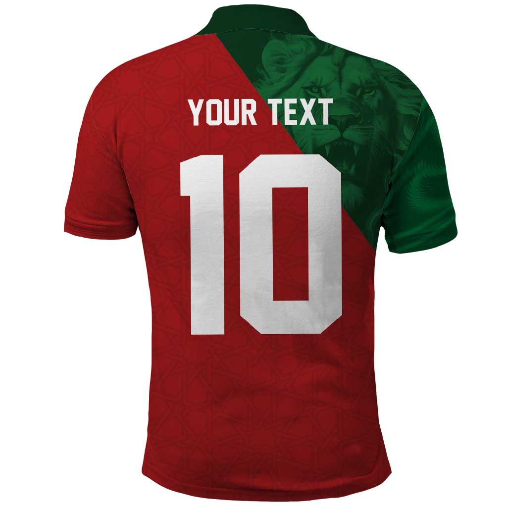Custom Moroccan Football Polo Shirt Go Glory-The Atlas Lions - African Pride