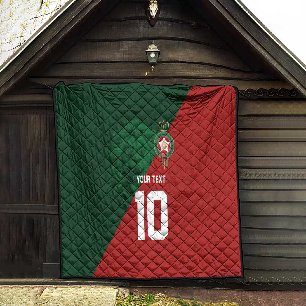 Custom Moroccan Football Quilt Go Glory-The Atlas Lions - African Pride