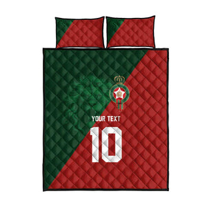 Custom Moroccan Football Quilt Bed Set Go Glory-The Atlas Lions - African Pride