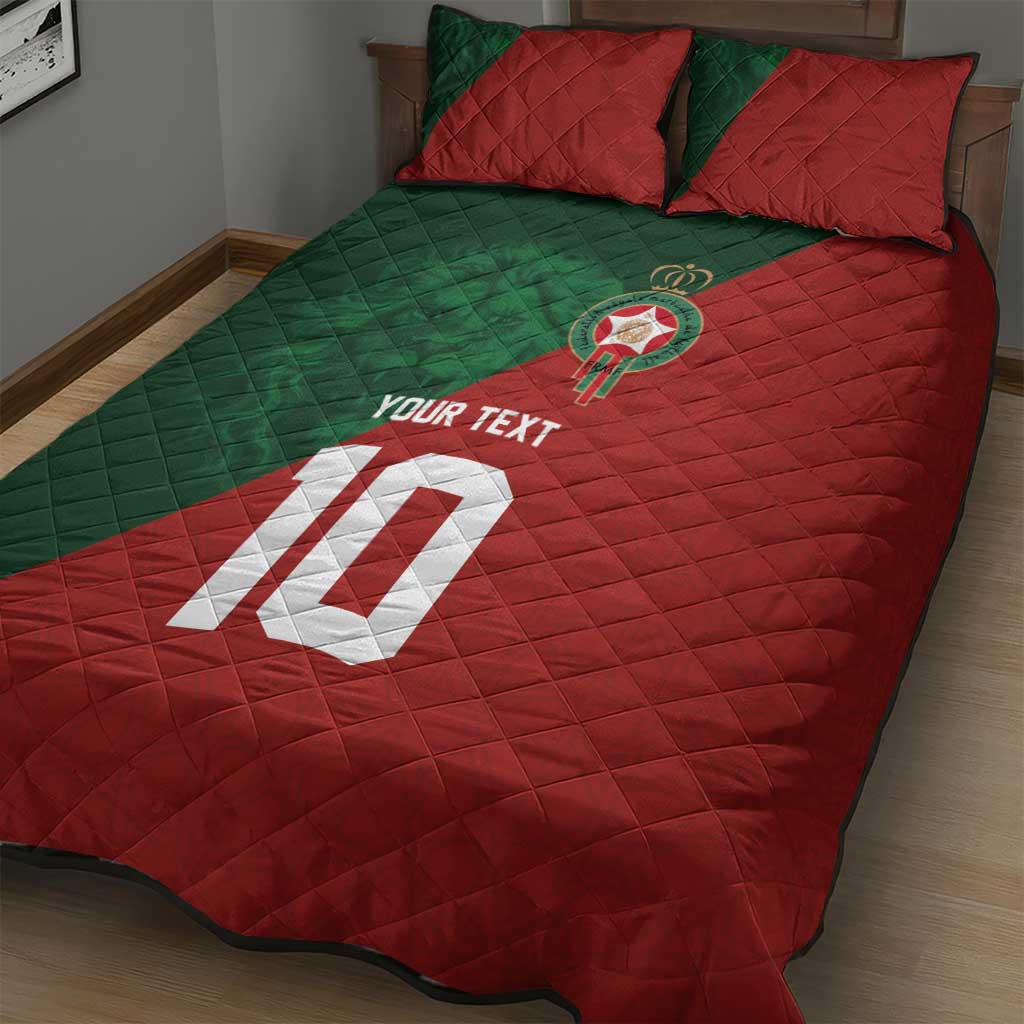 Custom Moroccan Football Quilt Bed Set Go Glory-The Atlas Lions - African Pride