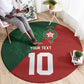 Custom Moroccan Football Round Carpet Go Glory-The Atlas Lions - African Pride
