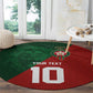Custom Moroccan Football Round Carpet Go Glory-The Atlas Lions - African Pride