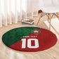 Custom Moroccan Football Round Carpet Go Glory-The Atlas Lions - African Pride