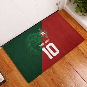 Custom Moroccan Football Rubber Doormat Go Glory-The Atlas Lions - African Pride