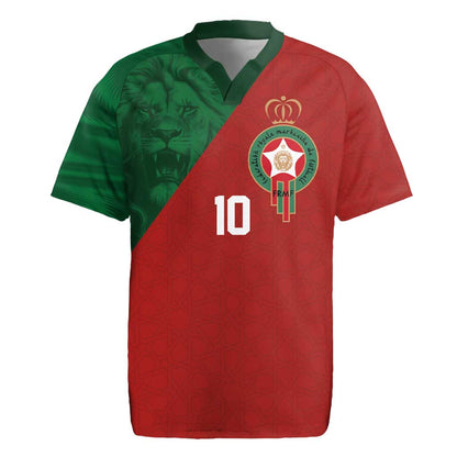 Custom Moroccan Football Rugby Jersey Go Glory-The Atlas Lions LT03