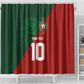 Custom Moroccan Football Shower Curtain Go Glory-The Atlas Lions - African Pride