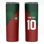Custom Moroccan Football Skinny Tumbler Go Glory-The Atlas Lions - African Pride