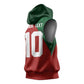 Custom Moroccan Football Sleeveless Hoodie Go Glory-The Atlas Lions - African Pride