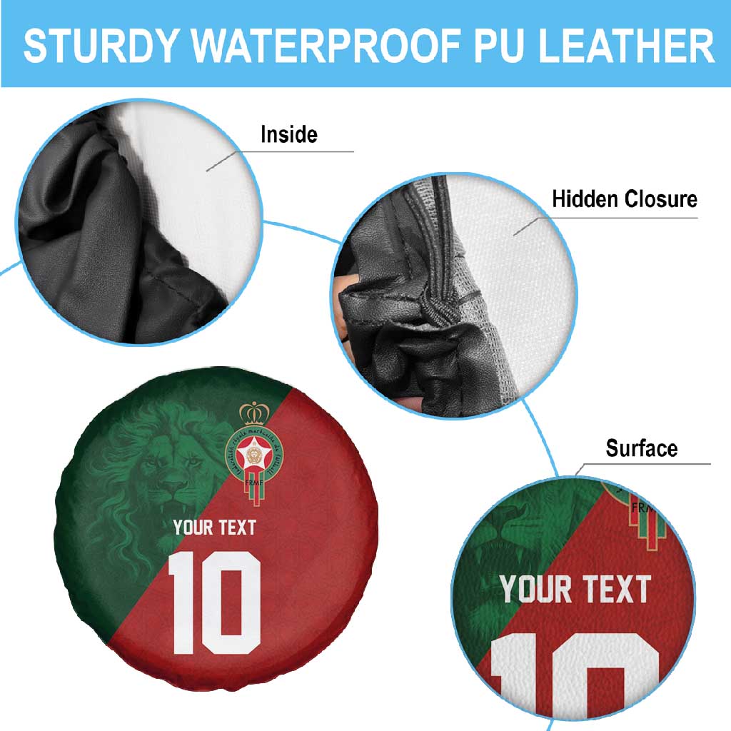 Custom Moroccan Football Spare Tire Cover Go Glory-The Atlas Lions - African Pride