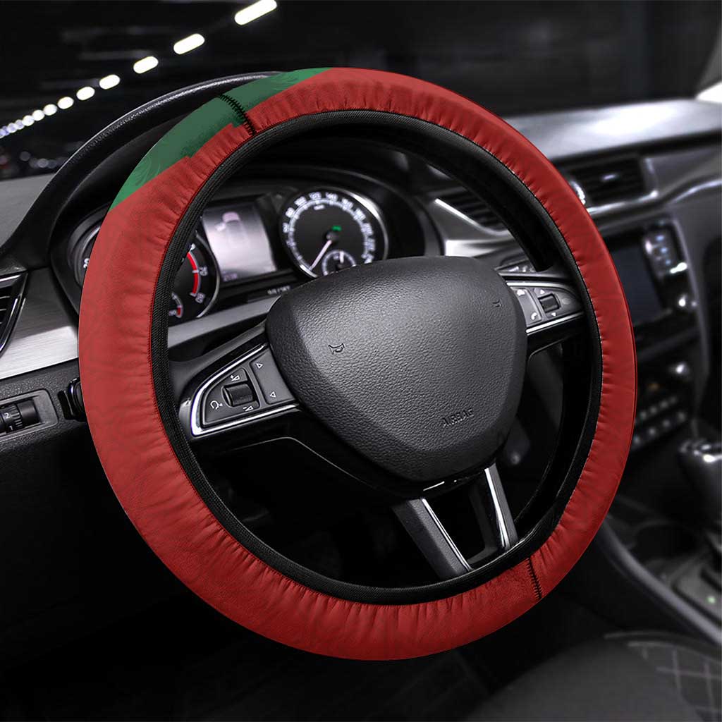 Moroccan Football Steering Wheel Cover Go Glory-The Atlas Lions - African Pride