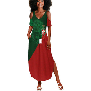 Custom Moroccan Football Summer Maxi Dress Go Glory-The Atlas Lions - African Pride
