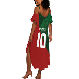 Custom Moroccan Football Summer Maxi Dress Go Glory-The Atlas Lions - African Pride