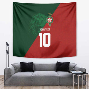 Custom Moroccan Football Tapestry Go Glory-The Atlas Lions - African Pride