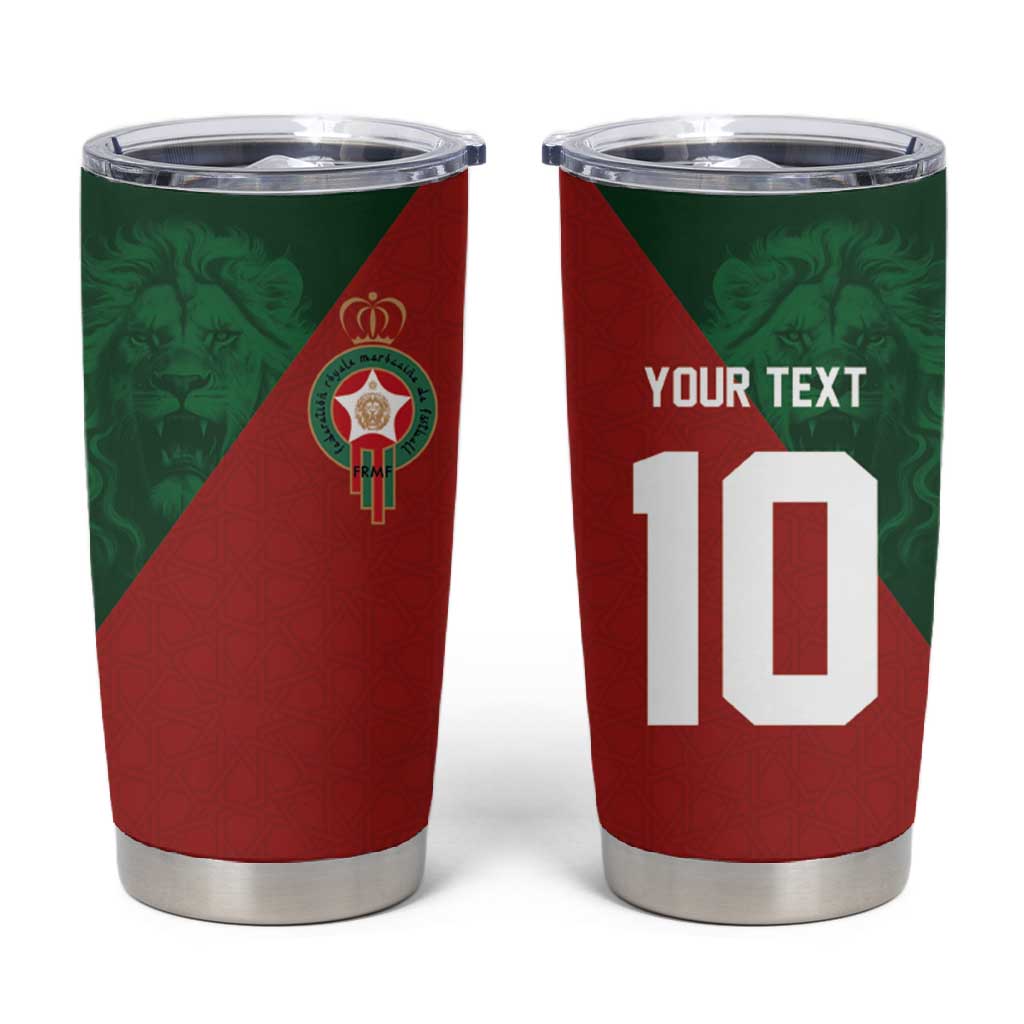 Custom Moroccan Football Tumbler Cup Go Glory-The Atlas Lions - African Pride