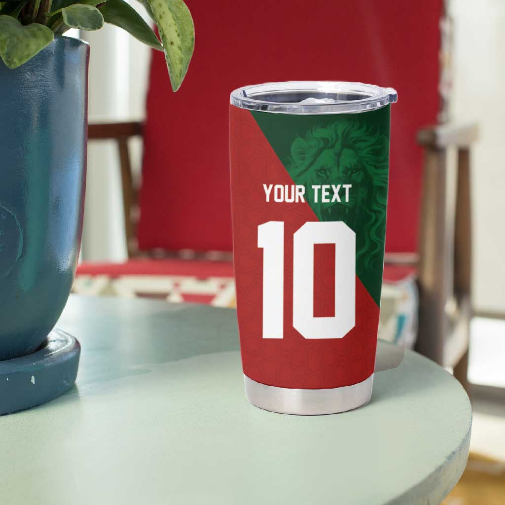 Custom Moroccan Football Tumbler Cup Go Glory-The Atlas Lions - African Pride