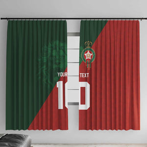 Custom Moroccan Football Window Curtain Go Glory-The Atlas Lions - African Pride
