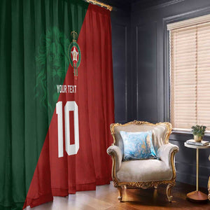 Custom Moroccan Football Window Curtain Go Glory-The Atlas Lions - African Pride