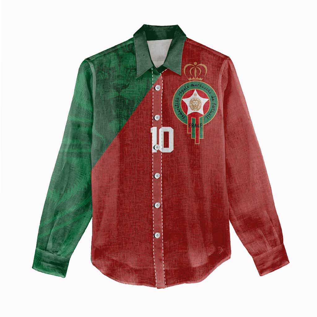 Custom Moroccan Football Women Casual Shirt Go Glory-The Atlas Lions - African Pride