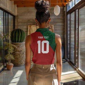 Custom Moroccan Football Women Sleeveless Polo Shirt Go Glory-The Atlas Lions - African Pride