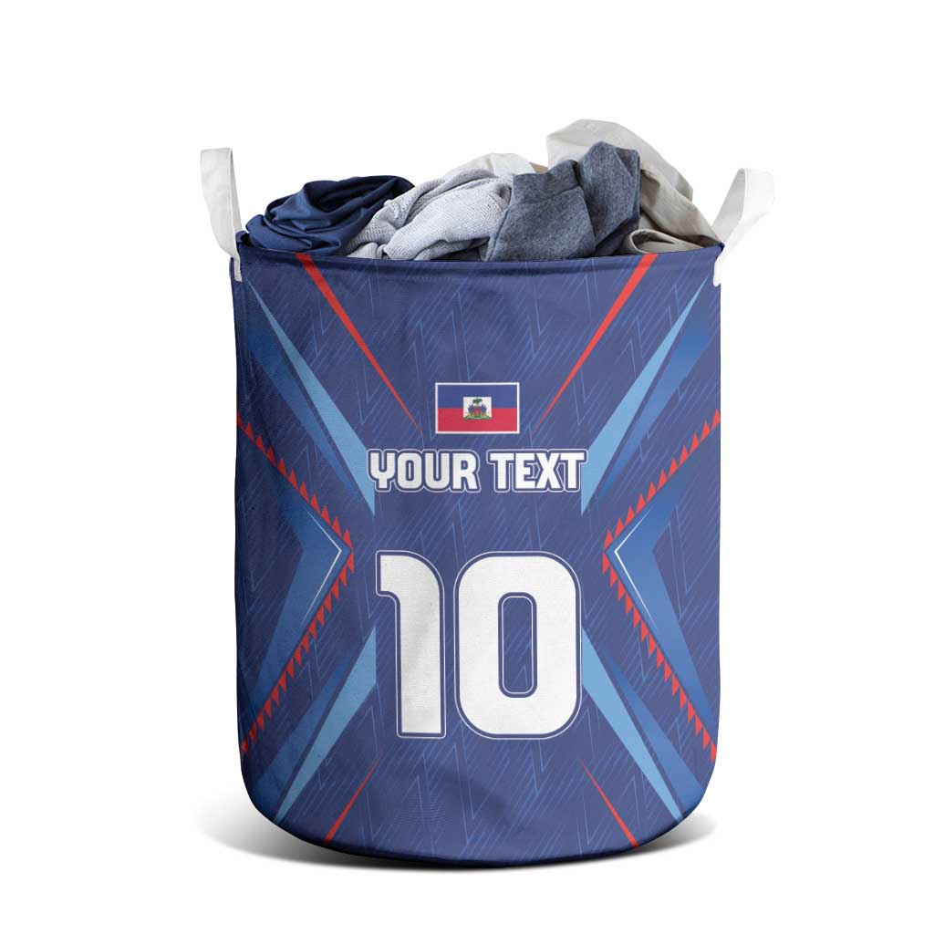 Custom Afro Haiti Football Laundry Basket Sporty Style - African Pride