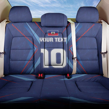 Custom Afro Haiti Football Back Car Seat Cover Sporty Style - African Pride