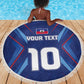 Custom Afro Haiti Football Beach Blanket Sporty Style - African Pride